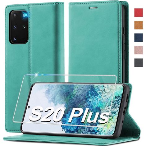 Coque portefeuille cuir pour Samsung S20 Plus avec béquille et porte-cartes (1/5)