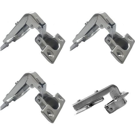 90 Degré Crampons Charnière Ø 26mm H0 à Bras Court sans Amortisseur pour Porte Charnières pour Portes Placard Meuble Cuisine Lot de 4 Pièces (1/5)