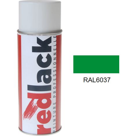 Aérosol de peinture – RAL 6037 Vert pur – Brillant – multisupport – Redlack
