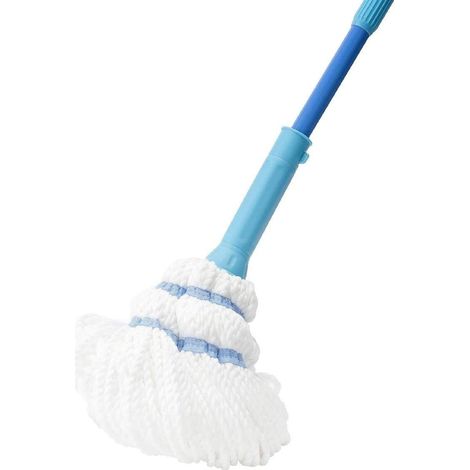 Spontex Twist Mop– Mop lavapavimenti in microfibra con sistema di strizzatura automatica integrato– Pad di pulizia non graffiante per macchie difficili – Pulisce pavimenti in laminato–Testina lavabile (1/5)