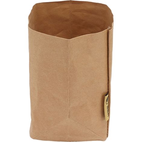 Sac en papier kraft lavé, imperméable, pour pots de fleurs et rangement d'aliments (fruits, légumes, articles ménagers divers), taille M (1/5)
