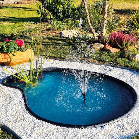 Laghetto Artificiale Nero da Giardino 195x140x50 cm 780 Litri (1/2)