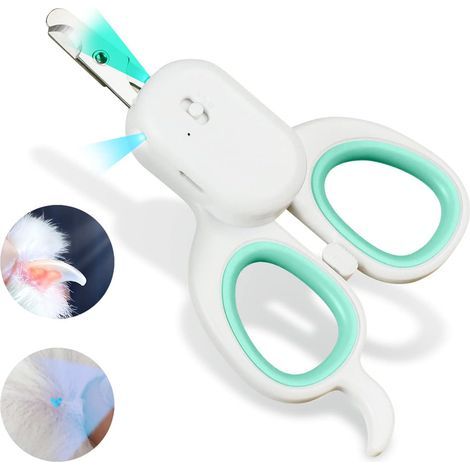 Coupe-Griffes Chat Chien LED & UV – Coupe-Ongles Pro Rechargeable USB, Sécurité Anti-Coupe Excessive, Tondeuse Ergonomique pour Toilettage et Soin des Animaux de Compagnie (1/5)