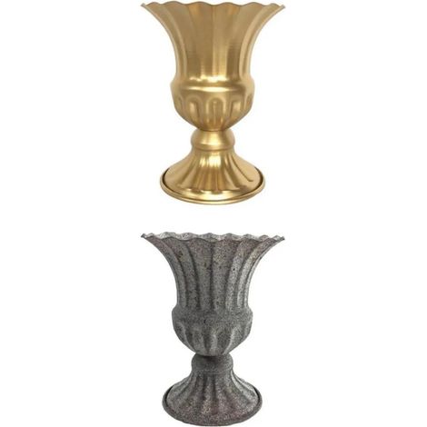 Ensemble de 3 pots de fleurs en bois brut pour Style C (1/5)