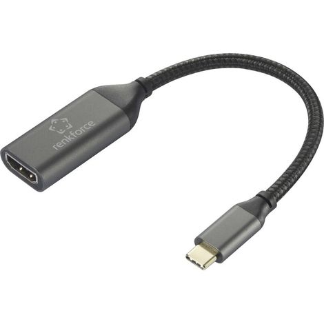 RF-5234038 USB-C® / HDMI Câble adaptateur [1x USB-C® mâle - 1x HDMI femelle] noir blindage par tresse 0.15 m X947902 (1/4)
