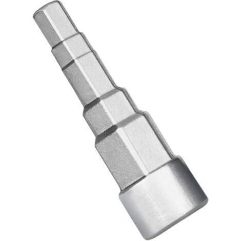 Sollbry Clé de montage étagée universelle pour mamelon de valve, Clé à cliquet sanitaires et radiateurs avec douille carré intérieur 5 tailles, 1/2, 3/8, 1-1/4, 3/4, 1/4"