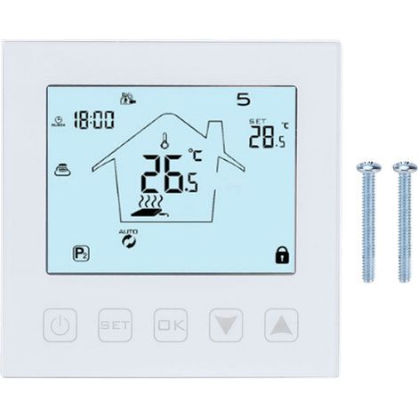 Termostato inteligente de calefacción con control remoto para el hogar, 230 V CA, 50/60 Hz. (1/5)