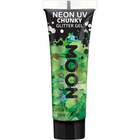 Moon Glow - Neon UV Chunky Glitter Gel - Green - 12ml Single - M27549