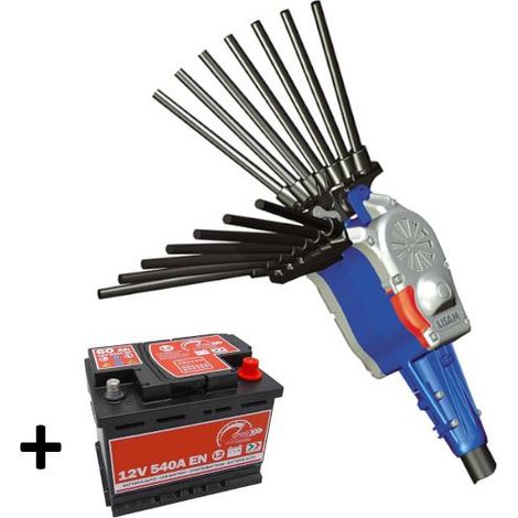 Pettine elettrico professionale Lisam Oliwatt 2 con batteria 12V 60Ah