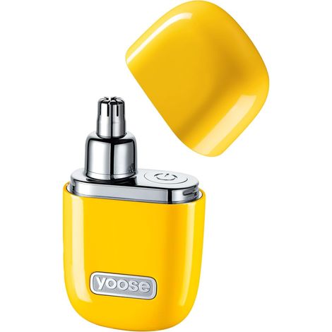 yoose Men's Alloy Nose Ear Trimmer - Nose Shaver, USB-C Rechargeable, IPX Waterproof, Painless, , RPM Motor, Double Edge Blades with Scissors, Nose and Ears, Painless. (Orange) (1/5)