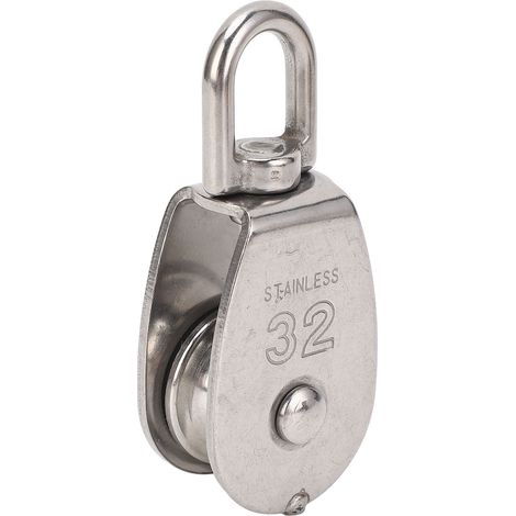 Ortviai Poulie Marine Simple en Acier Inoxydable 304 M32 – Charge 250 kg, pour Cordage ≤ 12 mm (1/5)