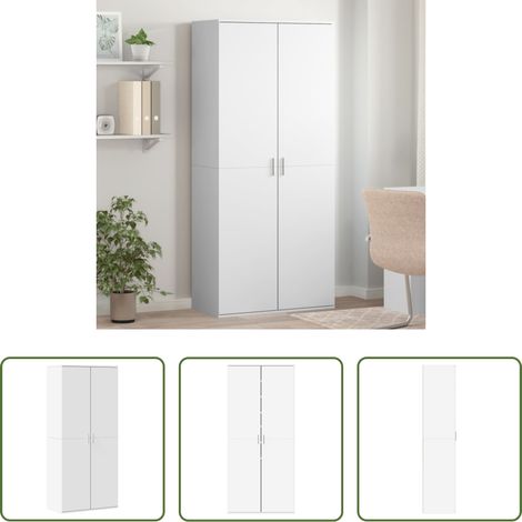Schuhschrank Weiß - Schuhschrank Weiß 80×39×178 cm Holzwerkstoff (1/5)