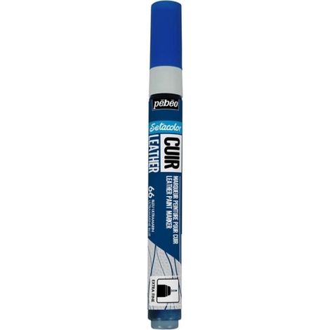 Marqueur - PEBEO - Setacolor - Bleu Ultramarin - Pointe extra-fine - Résistance durable