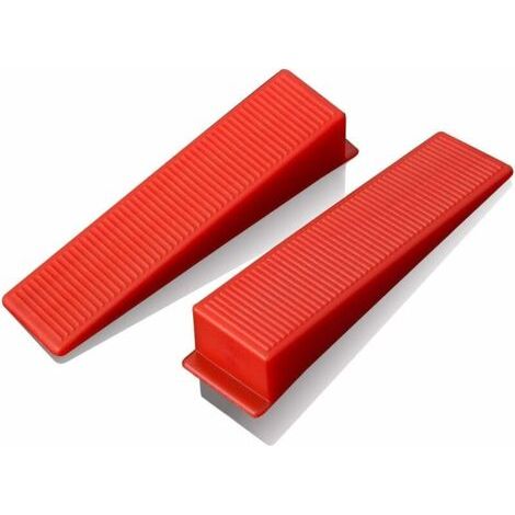 Fliesenausgleicher-Einsätze, rote Einsätze, 100 Stück/Packung, 2+ Zangen empfohlen. (1/4)