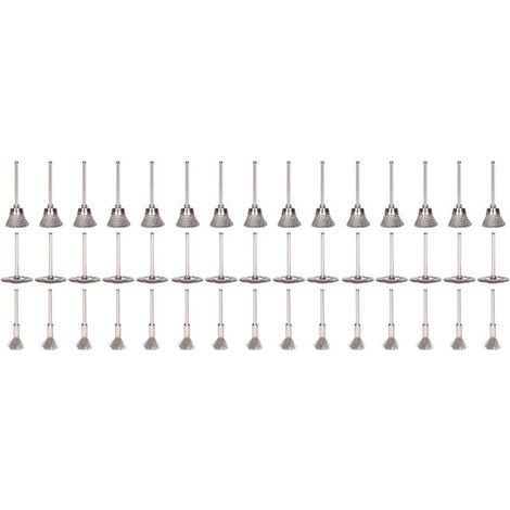 Lot de 45 brosses métalliques en acier polonais, roue et coupe pour nettoyage et meulage
