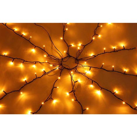 LED Lichterkette Gartendeko Weihnachtskette Innen- und Außen H 200 cm 1800K