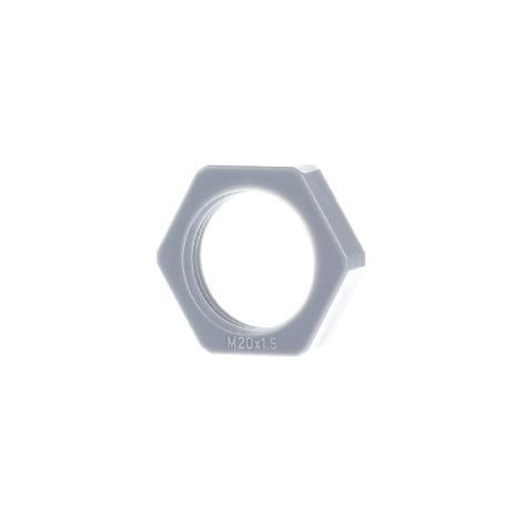 OBO Bettermann Gegenmutter M20 Polyamid silbergrau RAL 7001, 100 Stück, 2048779 (1/2)
