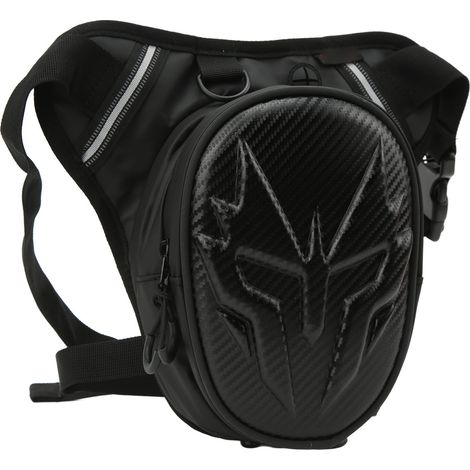Sacoche de cuisse multifonctionnelle en PVC mat pour moto, idéale pour les activités de plein air en fibre de carbone. (1/5)