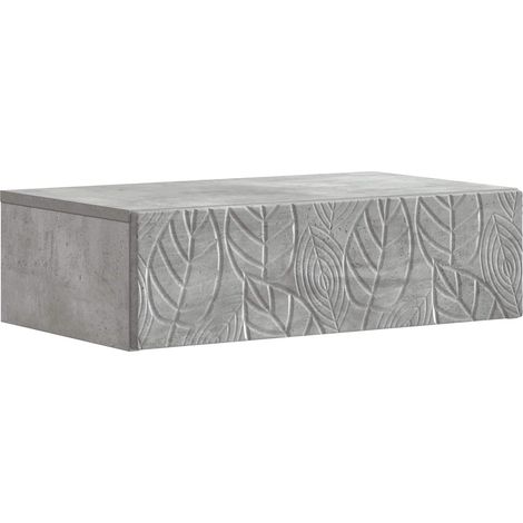 Wall-Mounted Side Table Concrete Grey 87.5 x 34.5 x 17 cm vidaXL