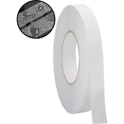 Nastro antisdrucciolo Trasparente per gradini mis. 19 mm x 18 metri - Rotolo adesivo antiscivolo facilmente ritagliabile (1/5)