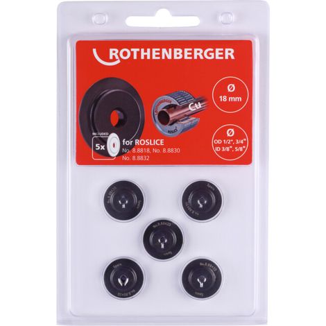 ROTHENBERGER Roue de coupe pour ROSLICE 18mm, 1/2-3/4", 5 pièces - 088842D (1/3)