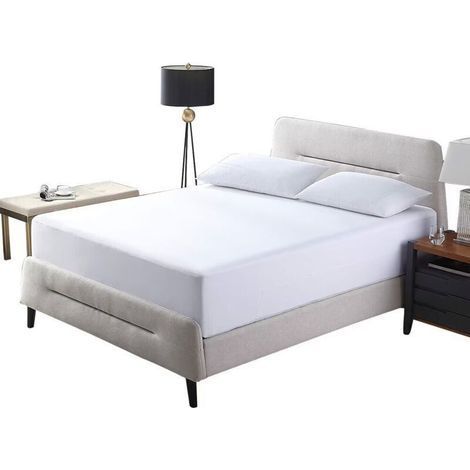 Housse de matelas imperméable 80 x 200 x 30 cm, housse de matelas haut de gamme, housse de matelas anti-poussière, blanche (1/4)