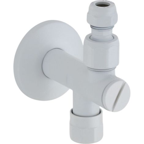 Grifo con filtro bajo fregadero con articulación giratoria y tapón Ø3/8" en blanco mate De Borri RV4200/BO  Blanco mate (1/2)