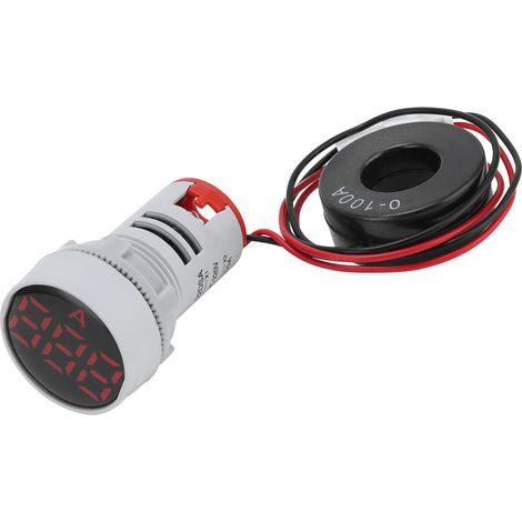 Ampèremètre numérique à cristal, indicateur de signal rond, 220 V CA, AD16-22DSARed (1/5)