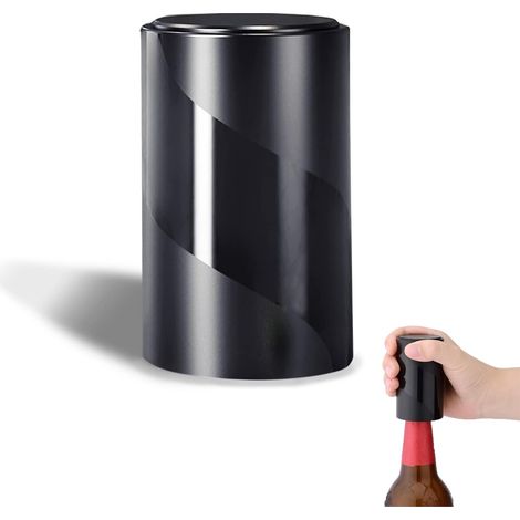 Ouvre-bière magnétique automatique, cadeau de Noël ou de fête des pères, tire-bouchon à vin en ABS argenté et noir (1/3)