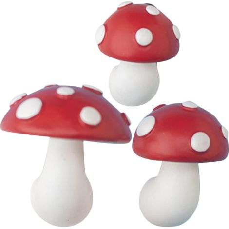 Aimants pour Réfrigérateur Plastique Réutilisable Lot de 3 de Champignon Longue Durée, Décoration Cuisine et Chambre (1/5)