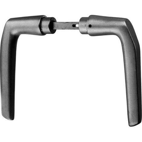 BEQUILLE DOUBLE CARRE DE 8MM PR PORTE EP. 50 A 60MM ALU ANODISE ARGENT 412661 (1/2)