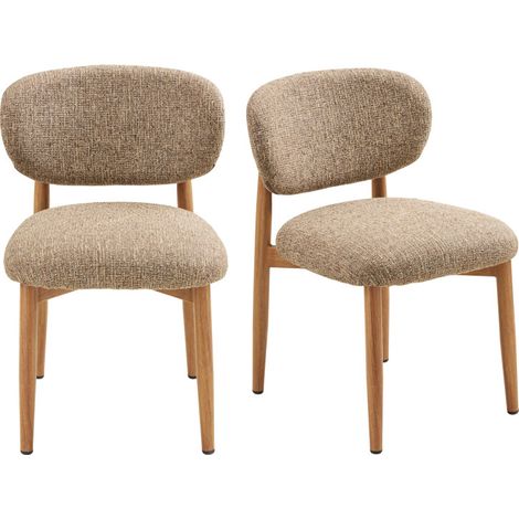ALIS-Chaise en Tissu Beige x2 (1/5)
