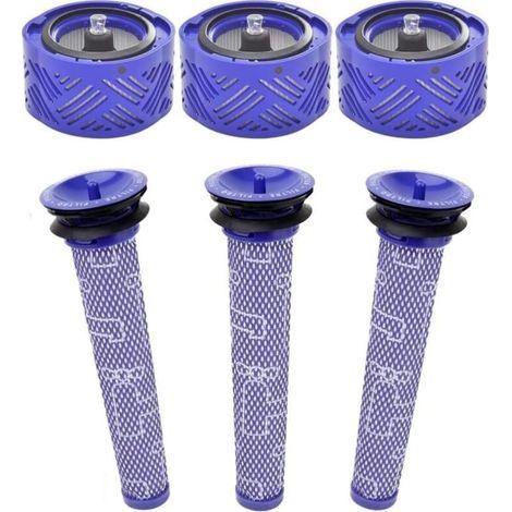 Lot de 6 Filtres HEPA Compatible Aspirateur Dyson V6 DC58 DC59 DC62 DC72 DC74 SV03 SV09 (1/4)