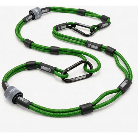 Sangle Élastique Réglable avec Crochet, Attache à Bagages pour Chariot de Camping, Corde de Remorquage pour Quai et Chien, Vert 1,5 m 8 mm, 1 Pièce (1/5)