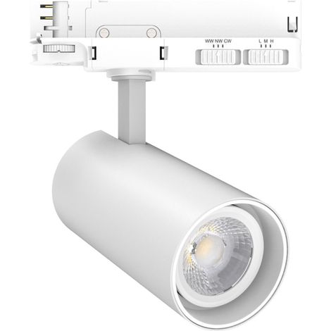 3-Phasenstromschiene LED-Strahler 30W Fasano CCT Wählbar Dimmbar DALI Weiss (2700K - 3200K - 4000K) Wählbar
