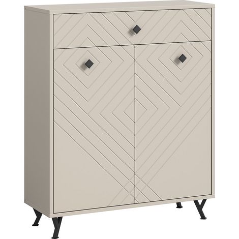 Notes Schuhschrank 2 Türen matt beige.