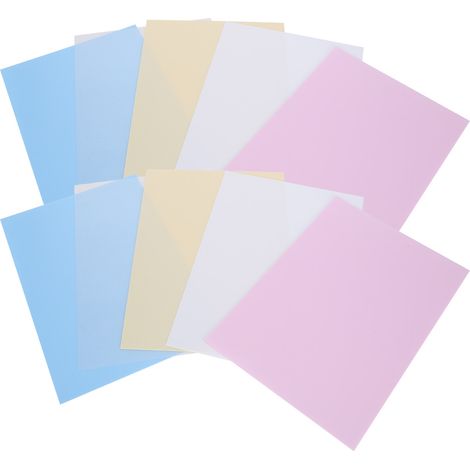 Lot de 10 feuilles thermorétractables givrées pour crayons de couleur, dessin à la main et bricolage créatif. (1/5)