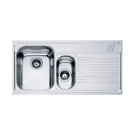 Franke AMX 651. Colore del prodotto: Acciaio inox, Numero di vasche per lavello: 2 ciotole, Dimensioni prima vasca (LxL): 340 x 400 mm. Larghezza: 1000 mm, Profondità: 500 mm, Larghe... - 101.0022.379 (1/2)