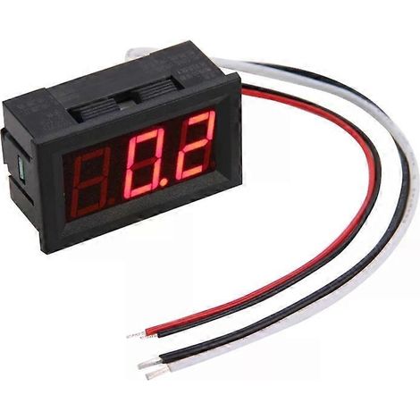 Ampèremètre numérique à LED - Affichage vert 0-10 A, C27D (1/5)