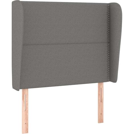 Maison Exclusive - Kopfteil mit Ohren Dunkelgrau 103x23x118/128 c (1/5)