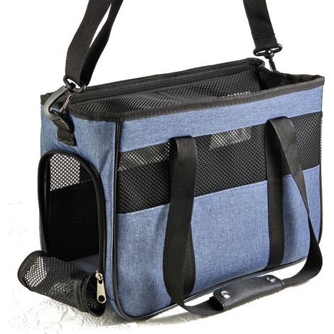 Small Pet Carrying Bag, Multi-Pocket Cats Travel Safety Sling Bag, Breathable Lightweight Flexible Carrier with Adjustable Strap for Road Trip, Holiday, Picnic, Camping, Outdoor Walking, Vet Visit (1/5)