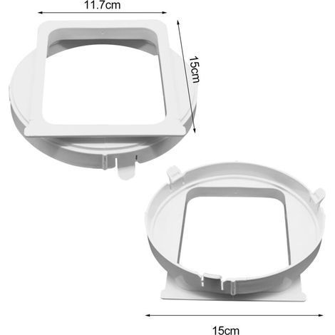 2 Pièces Climatiseur Adaptateur de Tuyau de Fenêtre Interface.Embout Climatiseur Mobile Déchappement de Climatiseur.pour Climatiseur Mobile 150mm Coupleur de Tube Extension Raccord Tuyau Pièce de Racc (1/4)