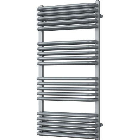 Crossmoor - Silver Towel Radiator - H1000mm x W500mm (1/3)
