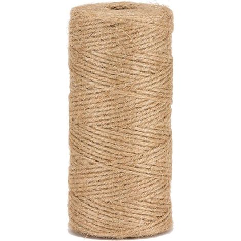 La cordeline Ficelle Jute Naturel Ø1.5mm ±100m pour Le Jardinage, Bricolage, activités manuelles 100, Naturelle (1/4)