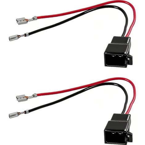 2 Pièces Adaptateur Haut Parleur, Adaptateur Enceinte Voiture DIN Universels, Connecteurs Fiche pour Haut-parleurs Compatible avec 15 cm, Câble de Connexion Autoradio 15 cm (1/5)