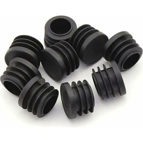 30 bouchons plastiques ronds noirs 25 mm, protection pieds de chaise (1/5)