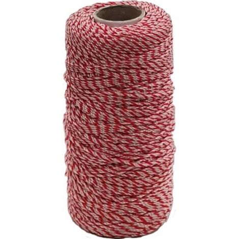 5 x LENZA P/MURATORE IN PP BIANCO ROSSO 200 M