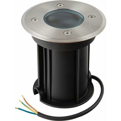 Spot Exterieur encastrable au sol pour GU10, IP65 étanche LED Spot Terrasse Extérieur Spot de sol rond et praticable pour l’extérieur, 230V lampe de sol ronde pour Pelouse, Cour, Ø12x11cm-LIAIKI (1/5)