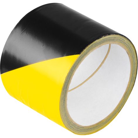 Feuille de signalisation jaune et noire 75 mm x 100 m Vorstahl (1/3)