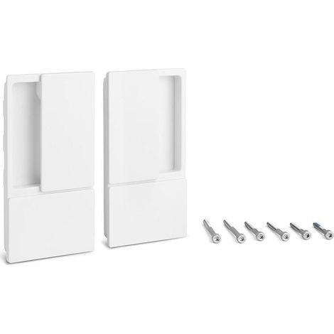 manilla wave puerta corredera ciega cromo satinado espesor hasta 60mm acabado blanco mate